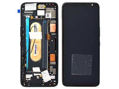 Asus ROG Phone 3 ZS661KS - Lcd + Touch Screen + Frame + Speaker + Side Keys  Black