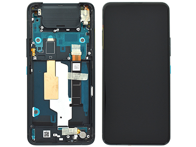 Asus ZenFone 8 Flip Vers. ZS672KS - Lcd + Touch Screen + Frame + Motor Vibration + Side Keys Galactic Black