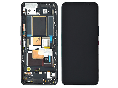 Asus ROG Phone 5s Pro Vers. ZS676KS - Lcd + Touchscreen + Frame + Tasti Laterali Black **Contattarci per info tecniche**
