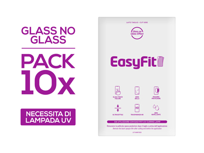 Alcatel Alcatel 1C - EasyFit GLASS NO GLASS protective films 18x12cm conf. 10pcs. for UV CURING LAMP