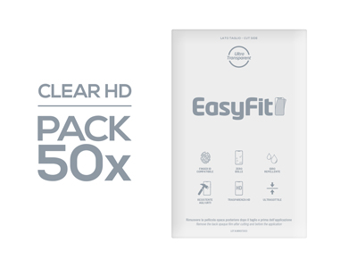 Huawei P9 Plus Dual-Sim - Protective Films 18x12cm for EasyFit Plotter Pack 50pcs. Transparent
