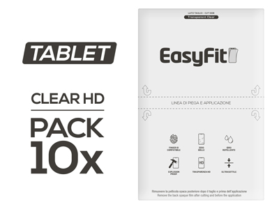 Samsung SM-T220 Galaxy Tab A7 Lite - Protective Films 18x12cm for EasyFit Plotter Pack 20pcs. Transparent