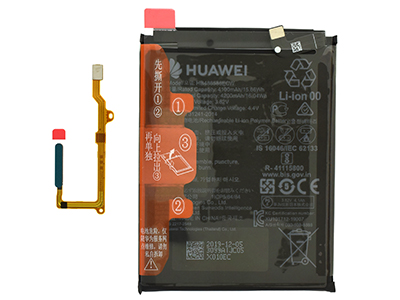 Huawei P40 Lite - Flat Cable + Fingerprint Reader + Battery Green