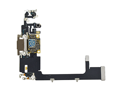 Apple iPhone 11 Pro - Flat Cable + Connettore Ricarica + Microfono + IC Oro  No Logo
