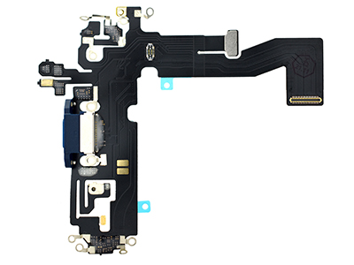 Apple iPhone 12 - Flat cable + Connettore Ricarica + Microfono Blu  No Logo