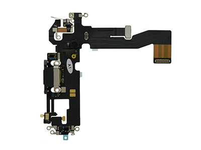 Apple iPhone 12 - Flat cable + Connettore Ricarica + Microfono Nero  No Logo