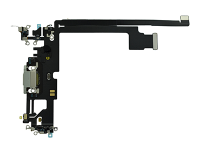 Apple iPhone 12 Pro Max - Flat cable + Connettore Ricarica + Microfono Bianco  No Logo