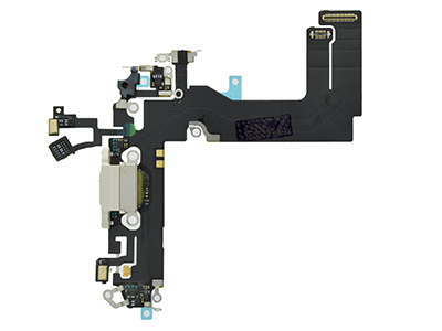 Apple iPhone 13 Mini - Flat cable + Connettore Ricarica + Microfono White No Logo