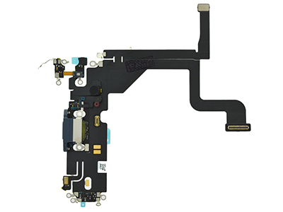 Apple iPhone 13 Pro - Flat cable + Connettore Ricarica + Microfono Blue No Logo