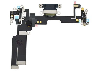 Apple iPhone 14 - Flat cable + Connettore Ricarica + Microfono Black No Logo