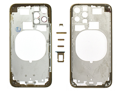 Apple iPhone 11 Pro - Metal Frame + Side Keys + Sim Holder Gold