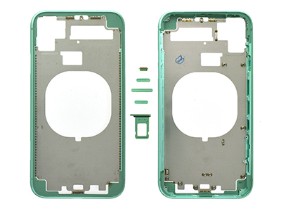 Apple iPhone 11 - Frame in metallo +Tasti Laterali + Sportellino Sim Verde