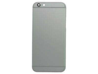 Apple iPhone 6 - Metal Frame + Side Keys + Sim Holder + Back Cover + Glass NO LOGO White