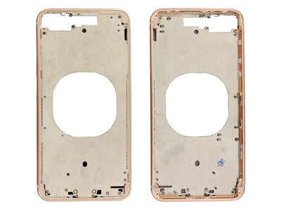 Apple iPhone 8 Plus - Metal Frame + Side Keys + Sim Holder NO LOGO Gold