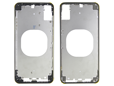 Apple iPhone Xs Max - Metal Frame + Side Keys + Sim Holder NO LOGO Black