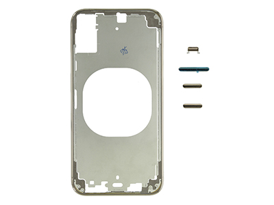 Apple iPhone Xs - Frame in metallo +Tasti Laterali + Sportellino Sim NO LOGO  Oro