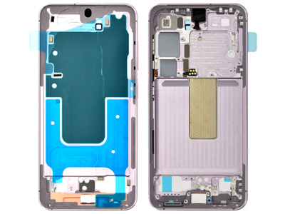 Samsung SM-S911 Galaxy S23 - Front Cover + Lcd Support Frame + Side Keys  Lavender
