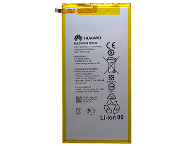 Huawei Media Pad  T3 10 LTE - HB3080G1EBW Batteria 4650 mAh Li-Ion **Bulk**