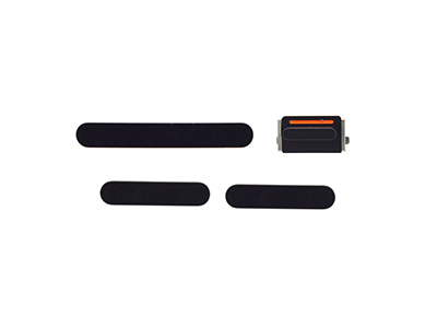 Apple iPhone 12 mini - Complete External Side Keys 4 pcs. Set Black