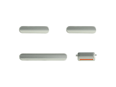 Apple iPhone Xr - Complete External Side Keys 4 pcs. Set White