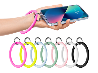 Nokia 225 Singola Sim - Loop universal silicone smartphone holder bracelet 8 pieces kit Assorted Colors