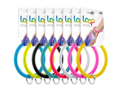 universale - Loop Universal Silicone Smartphone Holder Bracelet 8 Pieces Kit Assorted Colors