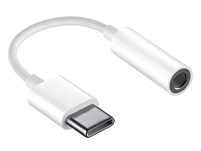 Huawei Honor 20 - Adapter from Type-C Usb to Audio Jack 3.5 mm, 9cm White  **Bulk**