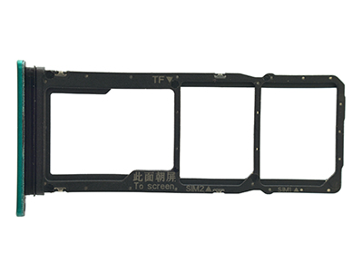 Huawei P40 Lite E - Sportello Dual Sim card/SD Card + Alloggio Aurora Blue