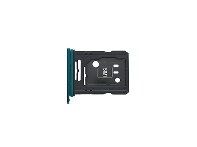 Oppo Reno 10x Zoom - Sim-card /SD Card Holder Ocean Green
