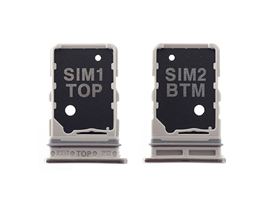 Samsung SM-A805 Galaxy A80 - Sportello Dual Sim card + Alloggio Silver