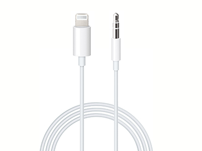 Apple iPhone 13 Pro Max - MXK22ZM/A Lightning to 3.5mm Audio Jack Cable White 1.2m