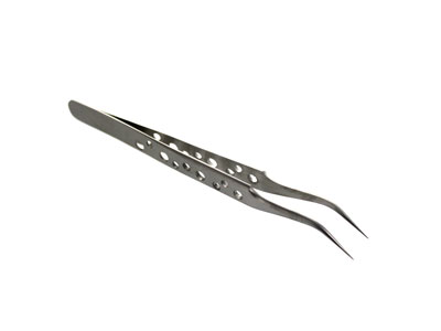 Apple iPhone 6 - Antistatic Curved Steel Tweezer - V9 Edition - Ultrathin Tip and Non Slip