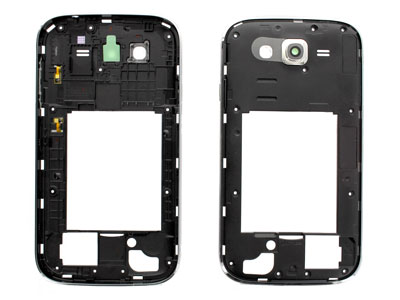 Samsung GT-I9060 Galaxy Grand Neo - Rear Cover + Side Keys + Camera Lens Silver for Black vers.