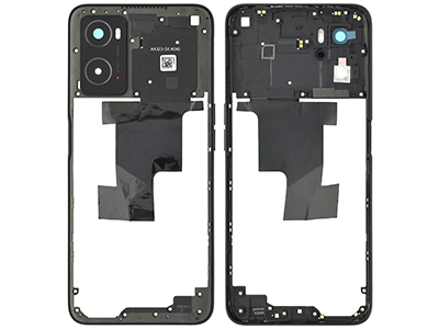 Oppo A76 - Rear Cover + Tasti Volume + Vetrino Camera + Antenna NFC Glowing Black