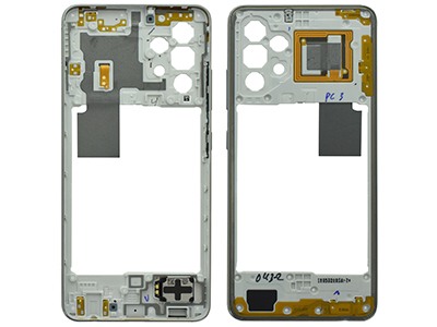 Samsung SM-A325 Galaxy A32 - Rear Cover + Side Keys + NFC Antenna + Ringtone Module Awesome White