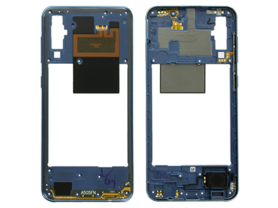 Samsung SM-A505 Galaxy A50 - Rear Cover + Ringtone Module + Antenna + Side Keys Blue
