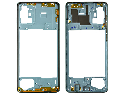 Samsung SM-A715 Galaxy A71 - Rear Cover + Tasti Laterali Blu