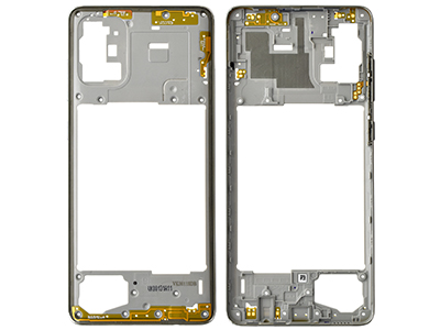 Samsung SM-A715 Galaxy A71 - Rear Cover + Side Keys Silver