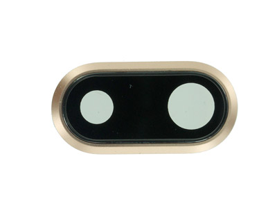 Apple iPhone 8 Plus - Anello Esterno Camera Posteriore + Vetrino Rosa