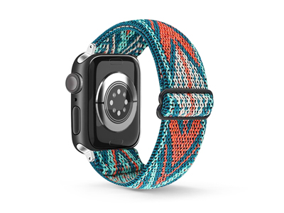 Apple Apple Watch 40mm. Serie 5 A2092-A2156 - Universal Textile Smartwatch and Watch Strap Green Fantasy FreeStyle Series