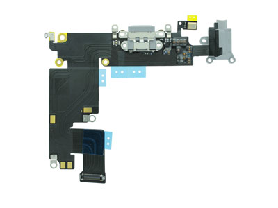 Apple iPhone 6 Plus - Flat cable + Jack Audio + Connettore Ricarica + Microfono Grigio Scuro No logo