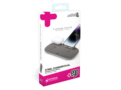 Apple iPhone 11 - Desktop Wireless Charger Steel Dual