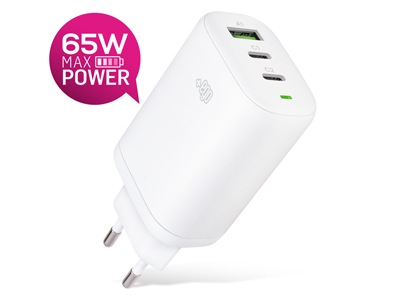 Huawei P Smart S - Multiport Wall Charger Usb A - Usb C 65W White