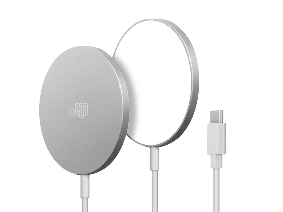 Apple iPhone 12 Pro Max - Magnetic wireless charger Circle Mag 15W Silver