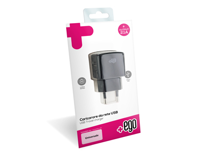 Apple iPhone 5S - Home charger output Usb A - 2.1A Soft touch Black