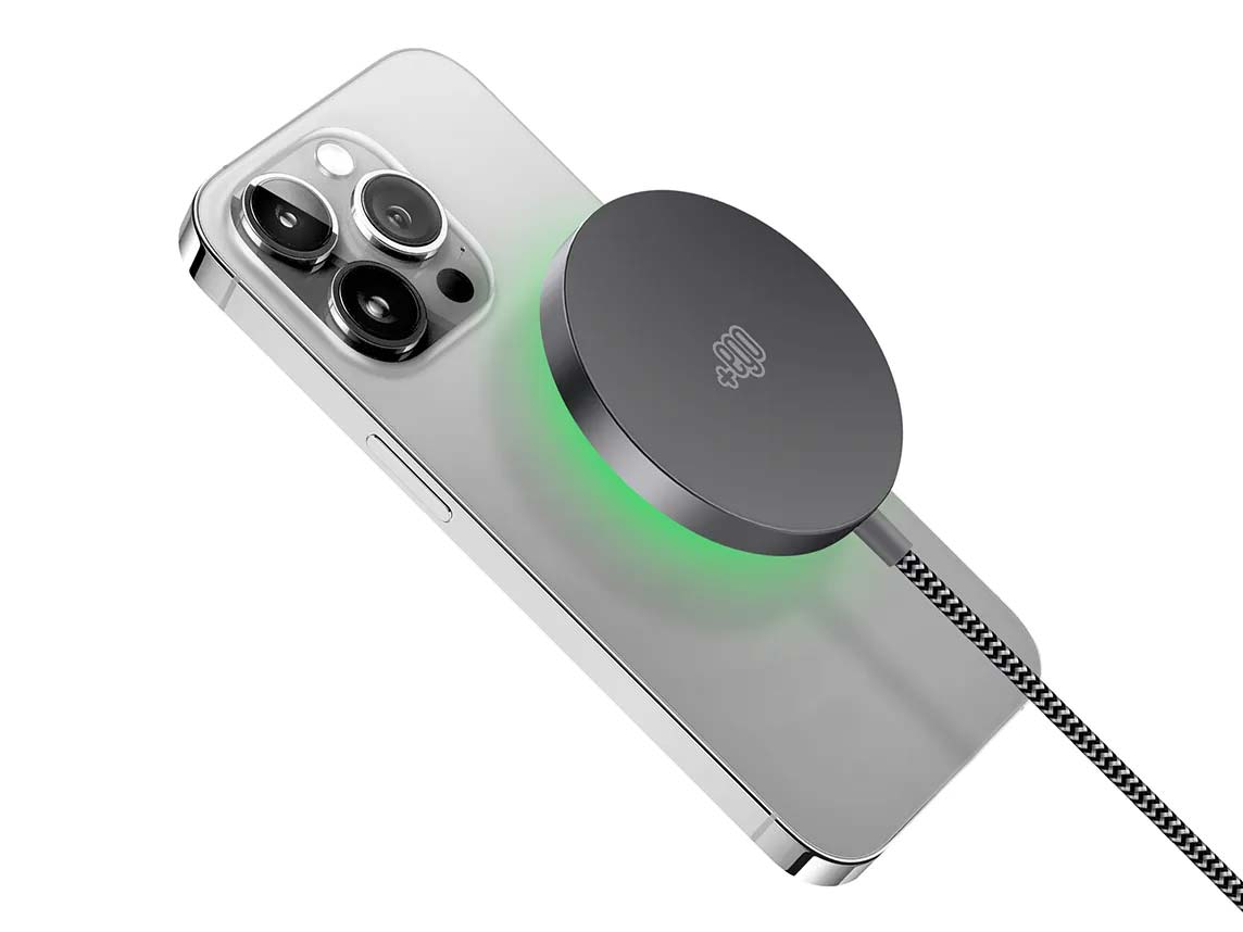 Apple iPhone 15 Pro Max - Caricatore Wireless Magnetico Eclipse Premium 15W Dark Silver