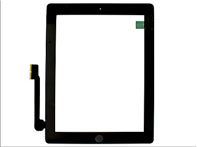 Apple iPad 3 / iPad New Model n: A1416-A1430 - Touchscreen+Biadesivo+switch+frame camera con Tasto Home Ottima qualità Nero