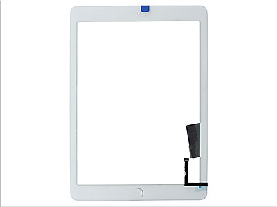 Apple iPad Air Model n: A1474-A1475-A1476 - Touchscreen+Biadesivo+switch+frame con Tasto Home Alta qualità Bianco