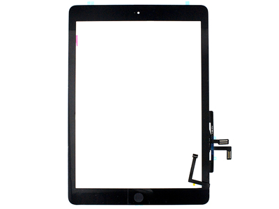 Apple iPad Air Model n: A1474-A1475-A1476 - Touchscreen + Biadesivo + Switch + Frame + Tasto Home Qualità Eccelsa  Nero