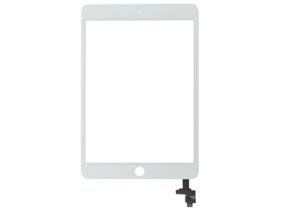 Apple iPad Mini 3 Model n: A1599-A1600 - Touch screen+flat e connettore qualità Buona Bianco